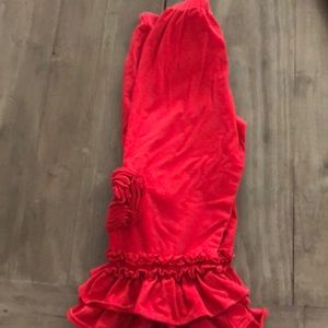 Red Ruffle Pants